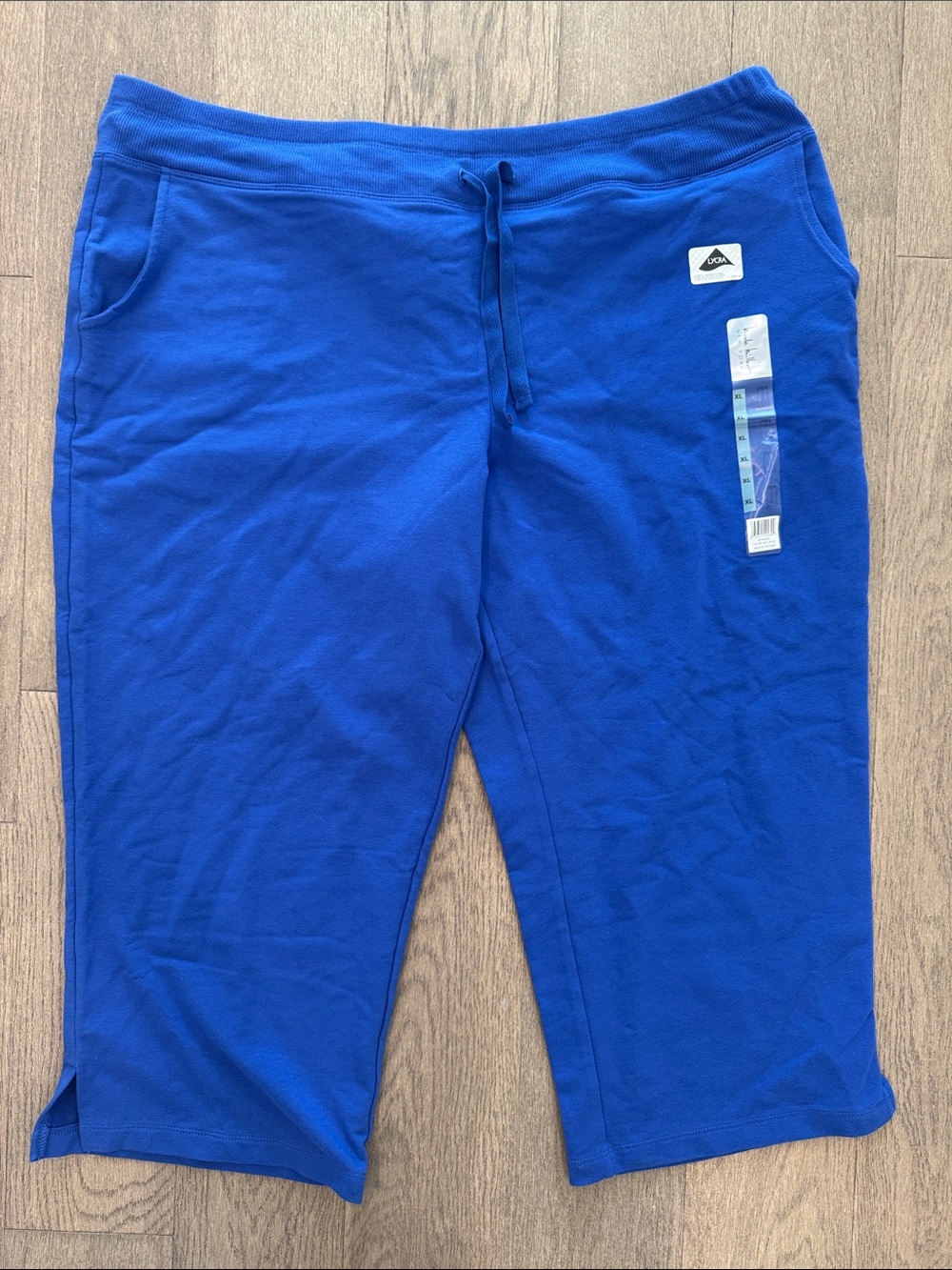 Nicole Miller Capri Lounge Sweat Pull‎ On Pants Blue NWT Women’s XL Relaxing